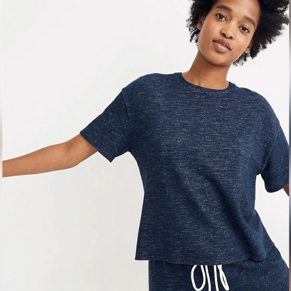 Madewell Short Sleeve Pajama Sweatshirt Lounge Top